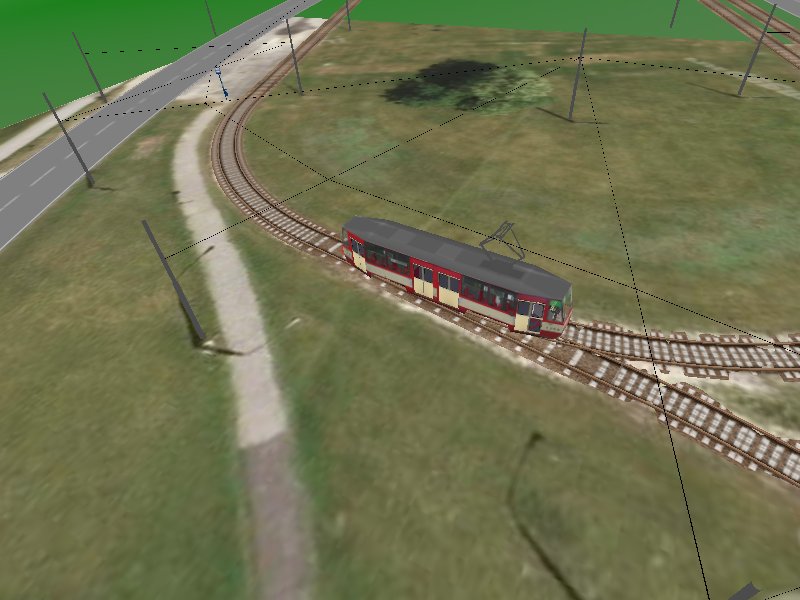 ATS: widok z g�ry na p�tl� tramwajow�